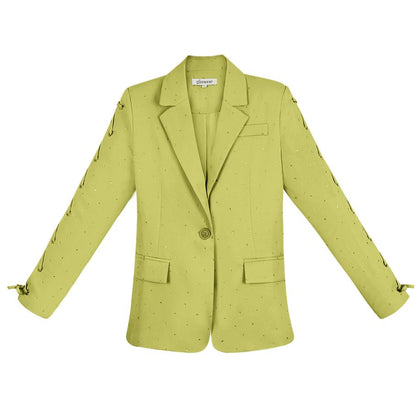 blazer-met-steentjes-en-veters-groen