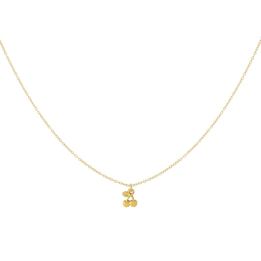 gouden-stainless-steel-ketting-met-cherry-2
