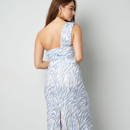 lange-jurk-zebra-blauw