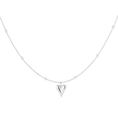 zilveren-stainless-steel-ketting-hart